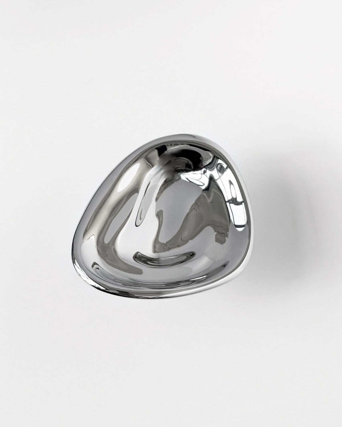 Ripple Hook - Small - Titanium — back view highlighting shiny titanium finish