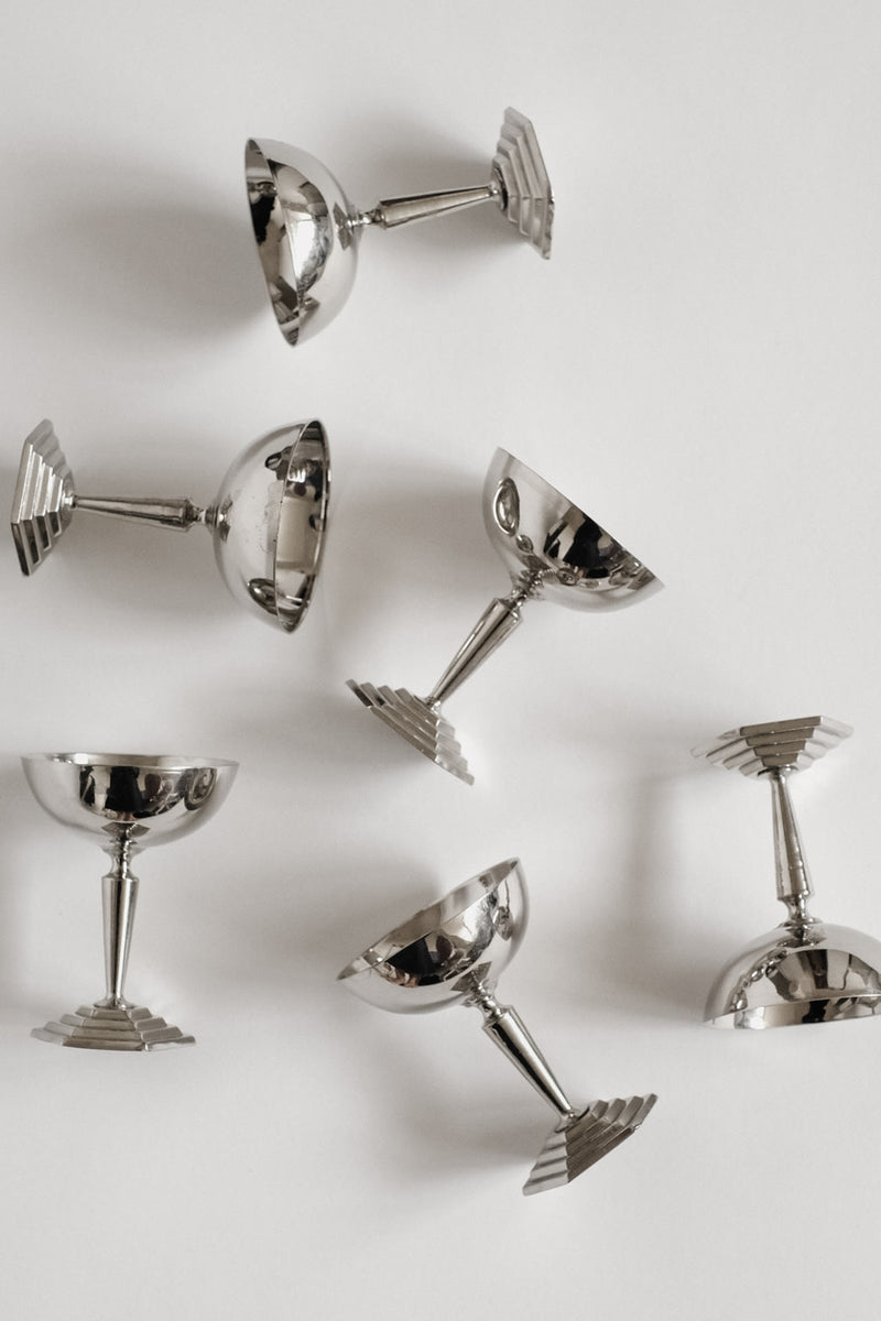 Set of 6 Art Deco Ice Coupes by septembre studios | The Oblist