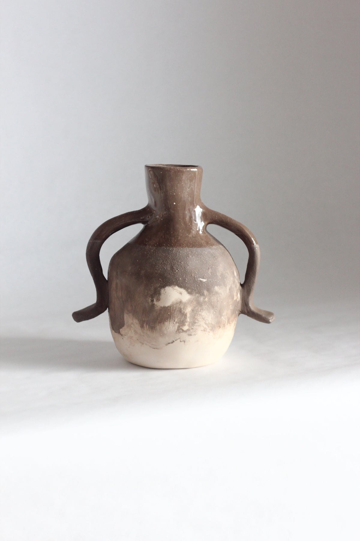 Ceramic Vase Nua 10 by CRIS GAGO | The Oblist — handcrafted brown ceramic