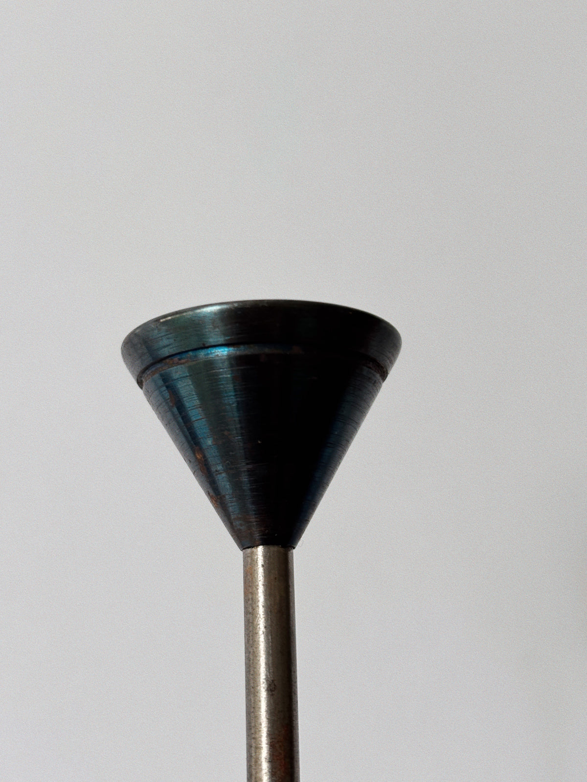Postmodern Metal Candleholders — close-up