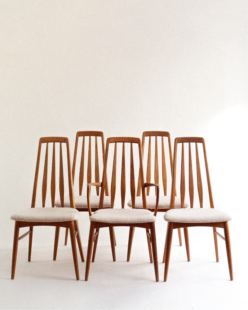 Eva Dining Chairs by Niels Koefoed for Hornslet Møbelfabrik, 1960s, Set of 5 by of matter | The Oblist