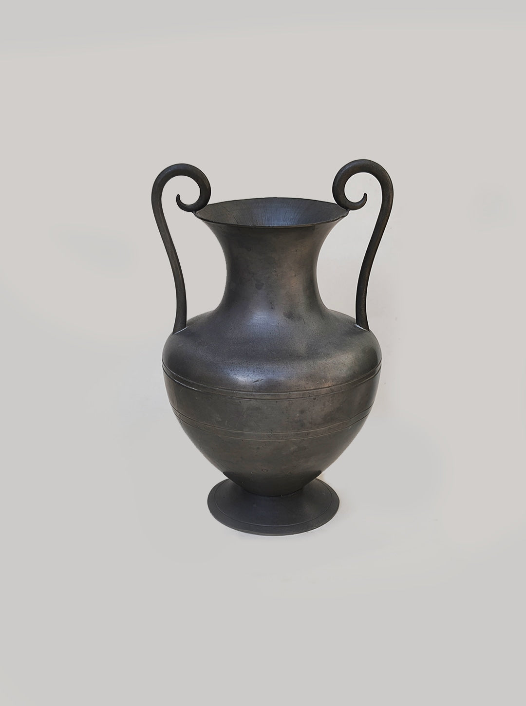 Pewter Amphorae Vase by Les Objoies | The Oblist — handcrafted pewter, dark finish