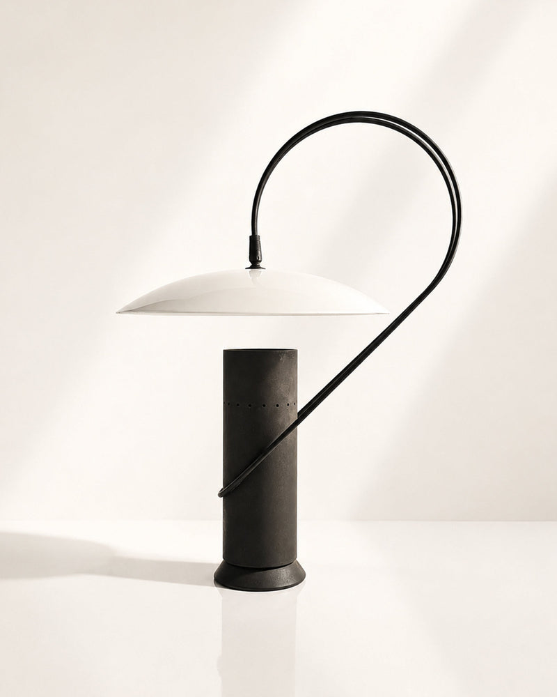 Cast Iron Table Lamp attributed to Enzo Berti - 1980s by Dodo Vintage | The Oblist