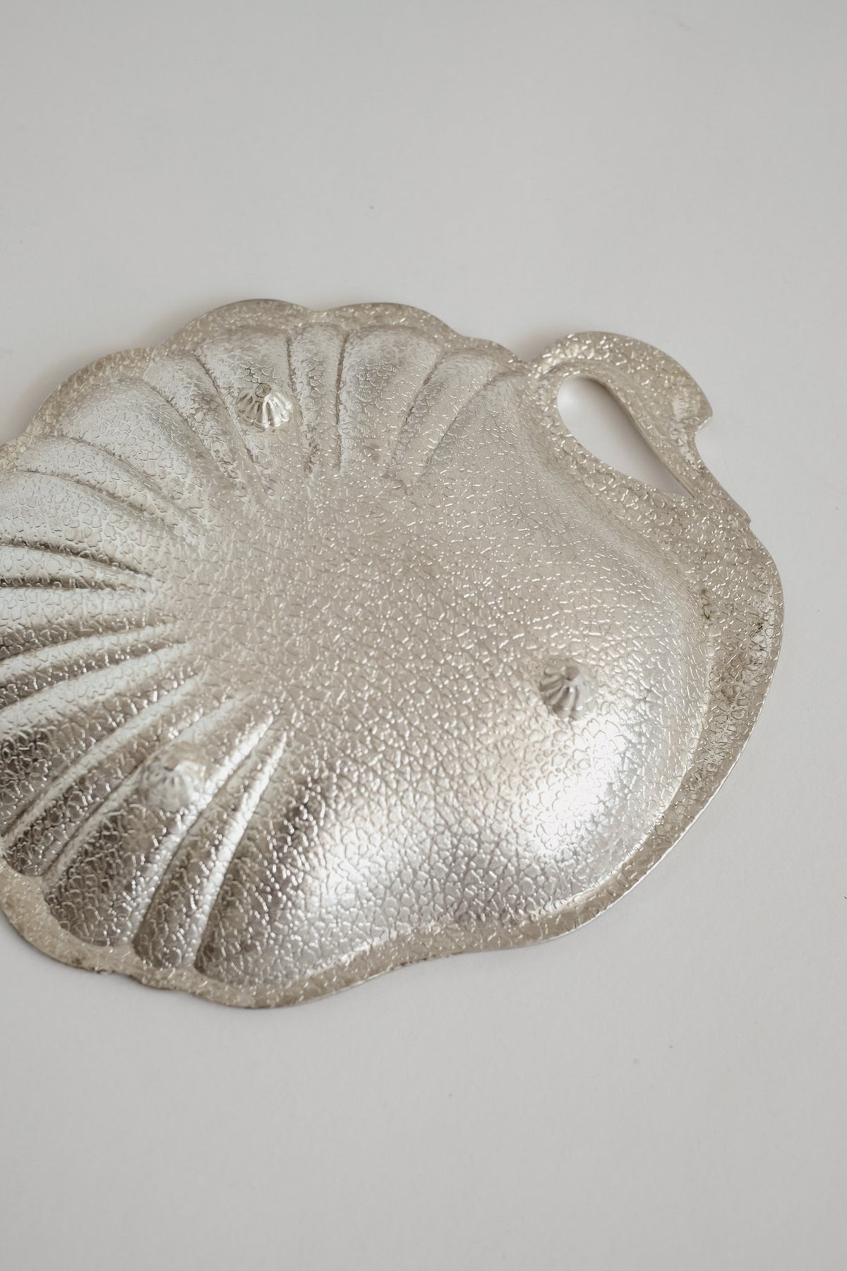 Vintage Silver-Plated Swan Shell Dish — lifestyle setting