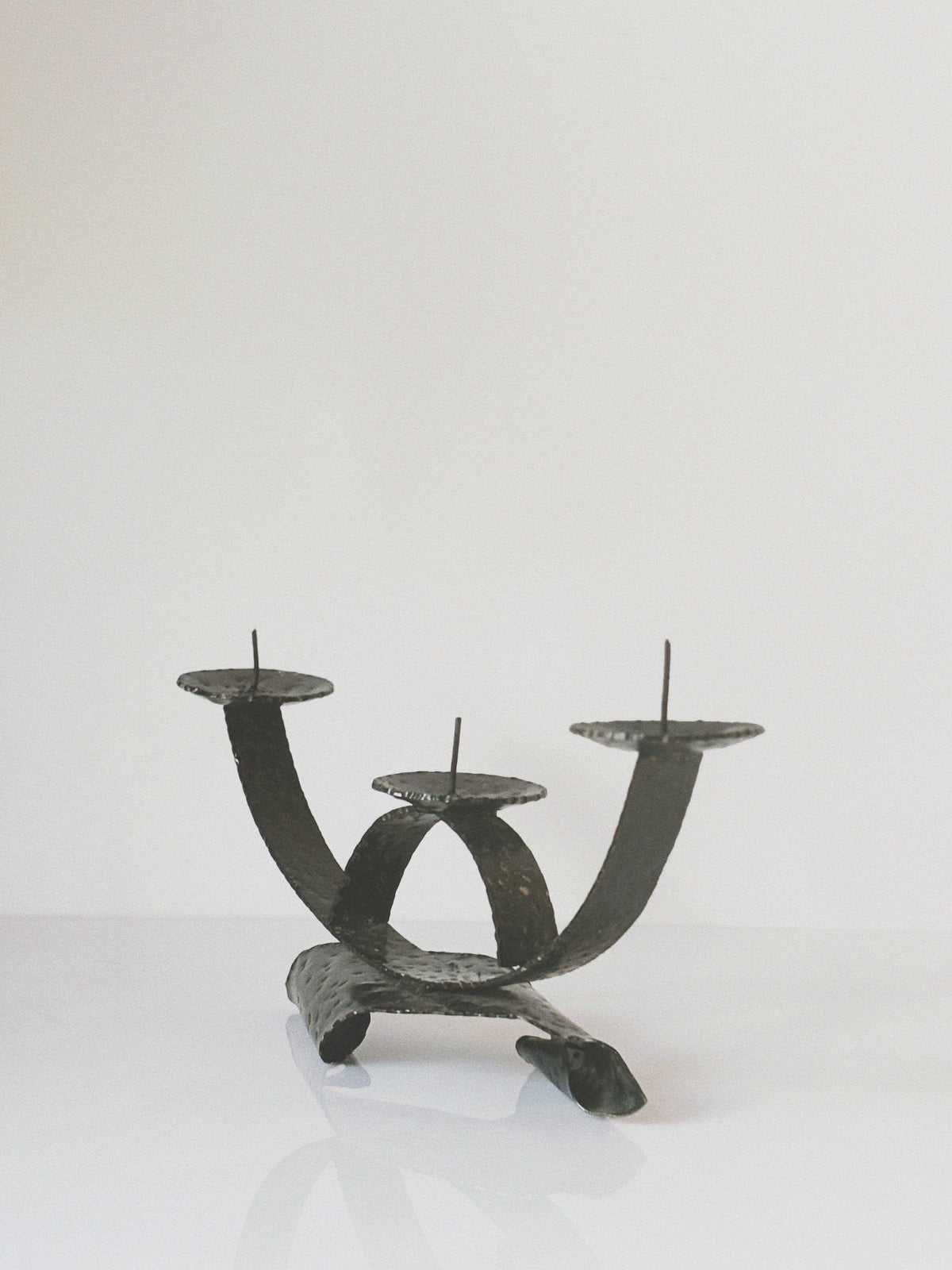 Bent Metal Mid Century Candlestick, Poland by Huerto | The Oblist