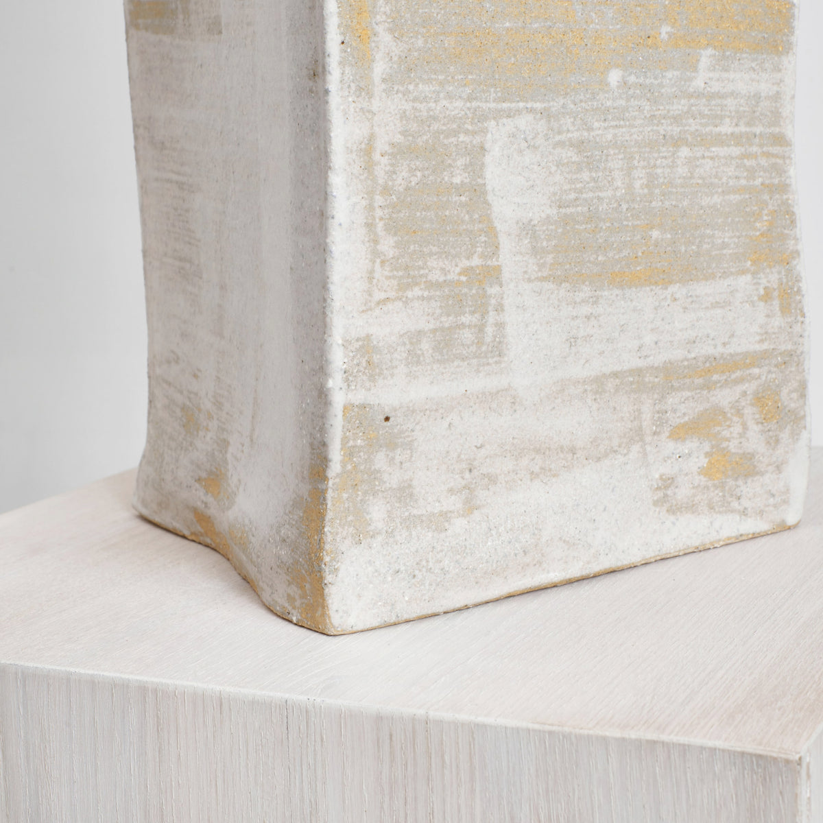 Rectangular Ceramic Lamp — close-up of textured white ceramic surface