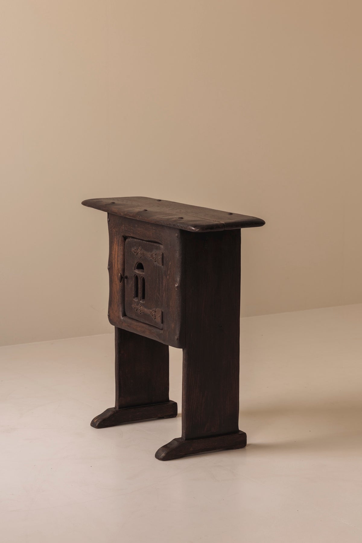 Early 20th century Folk art rustic cabinet / side table from France — view 9