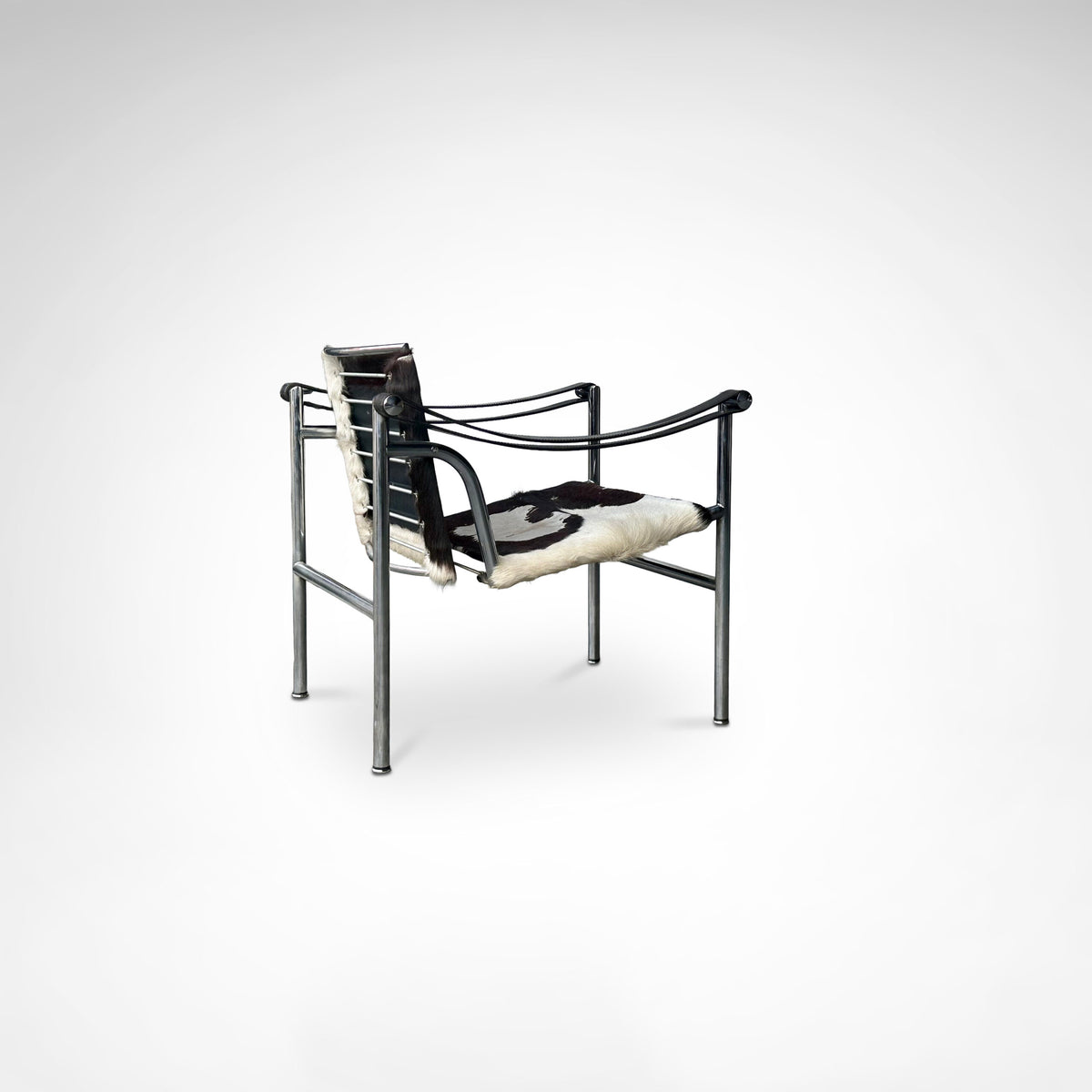 LC1 armchair ponyskin seat detail, Le Corbusier for Cassina