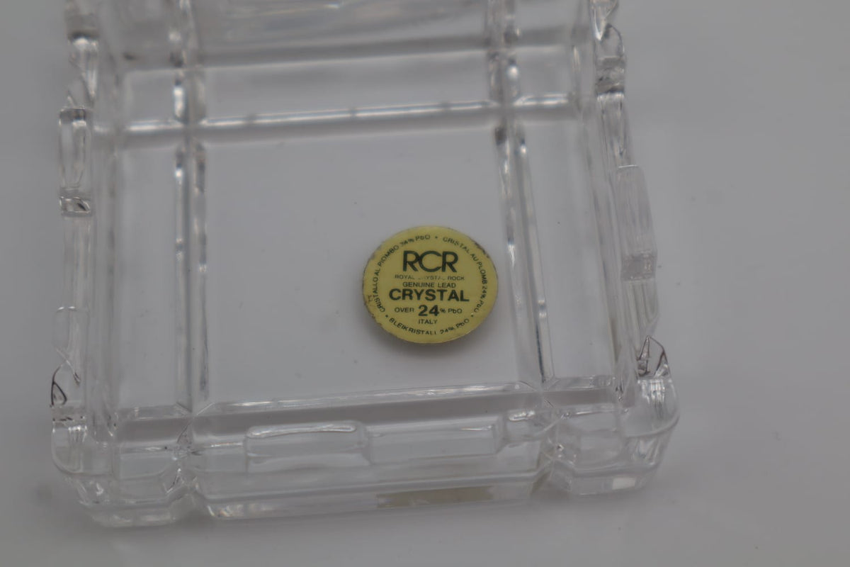 Vintage RCR 24% Lead Crystal 'Cuba' Trinket Box (1985) — lifestyle setting
