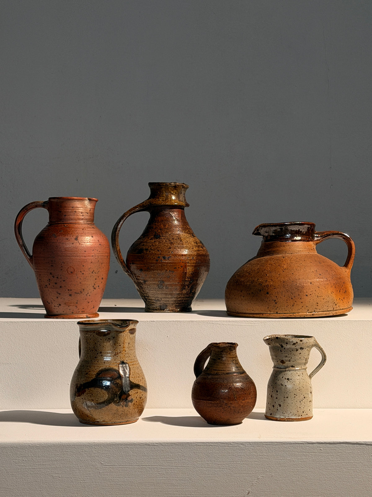 A rare collection of six French studio pottery pitchers by Figuresdesign | The Oblist