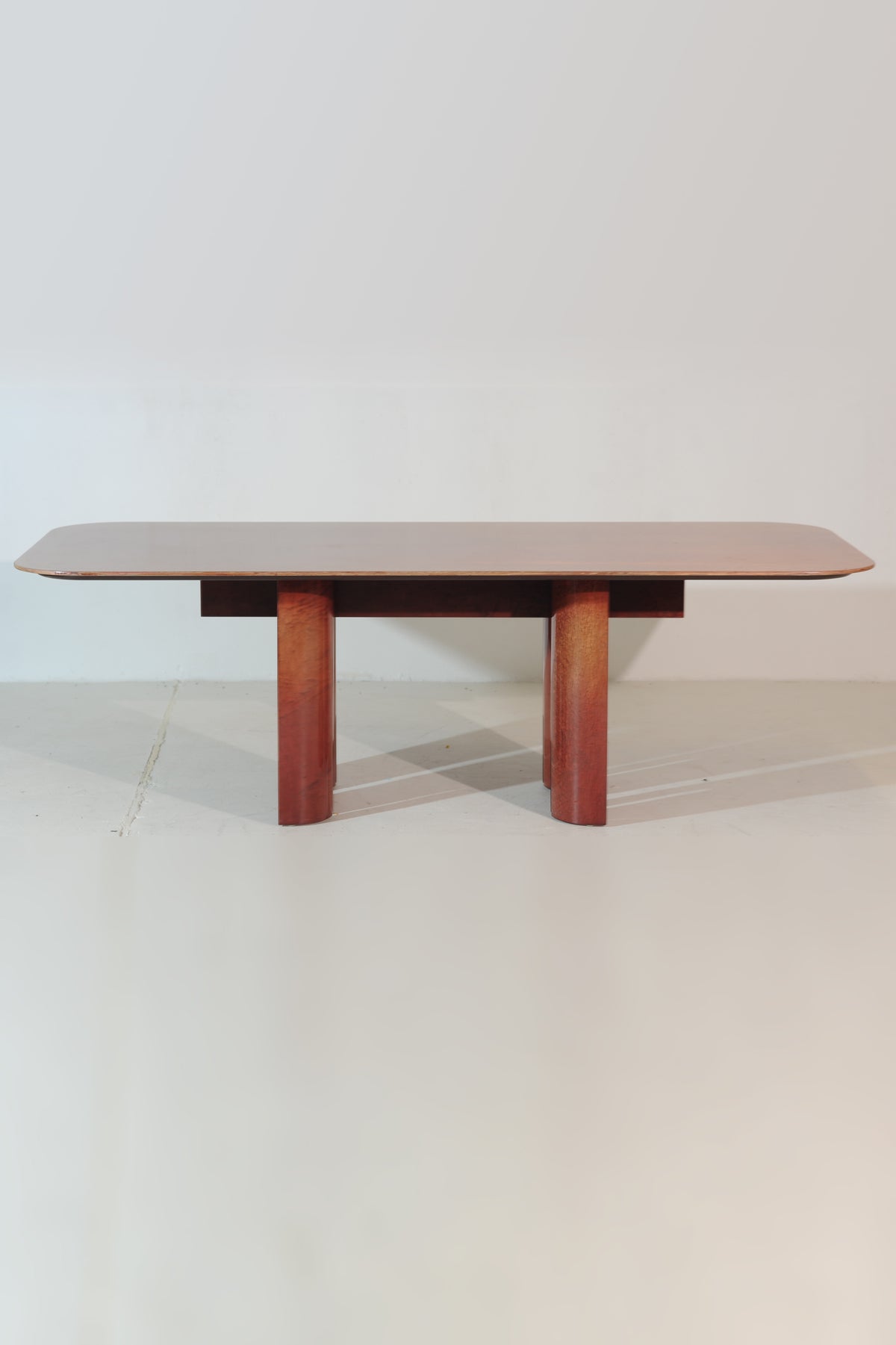 Giovanni Offredi for Saporiti Italian Root Wood Dining Table, 1980 — side angle