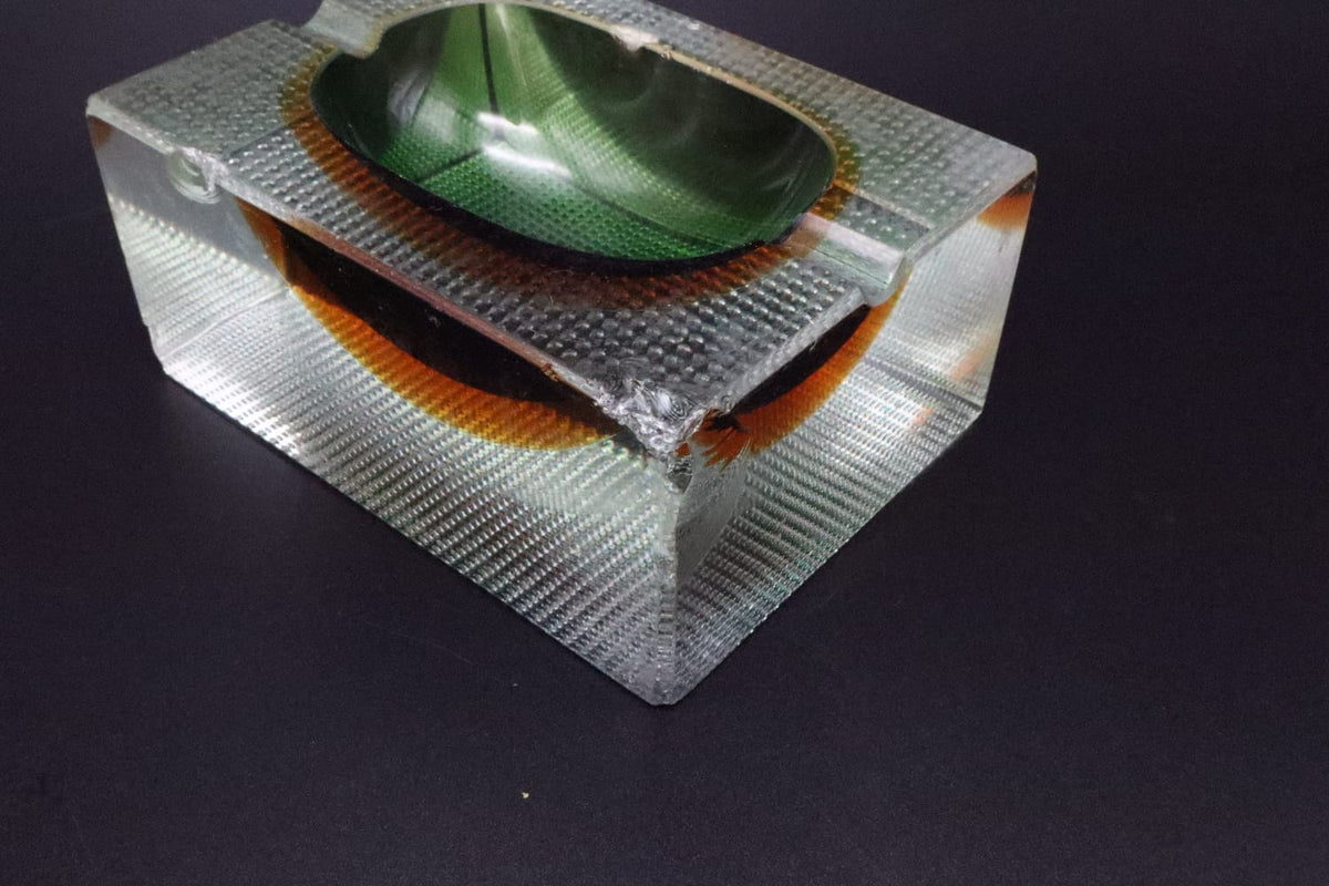 Mid-Century Murano Glass "Sommerso" Ashtray by Flavio Poli for Seguso – Italy, 1960s — lifestyle setting