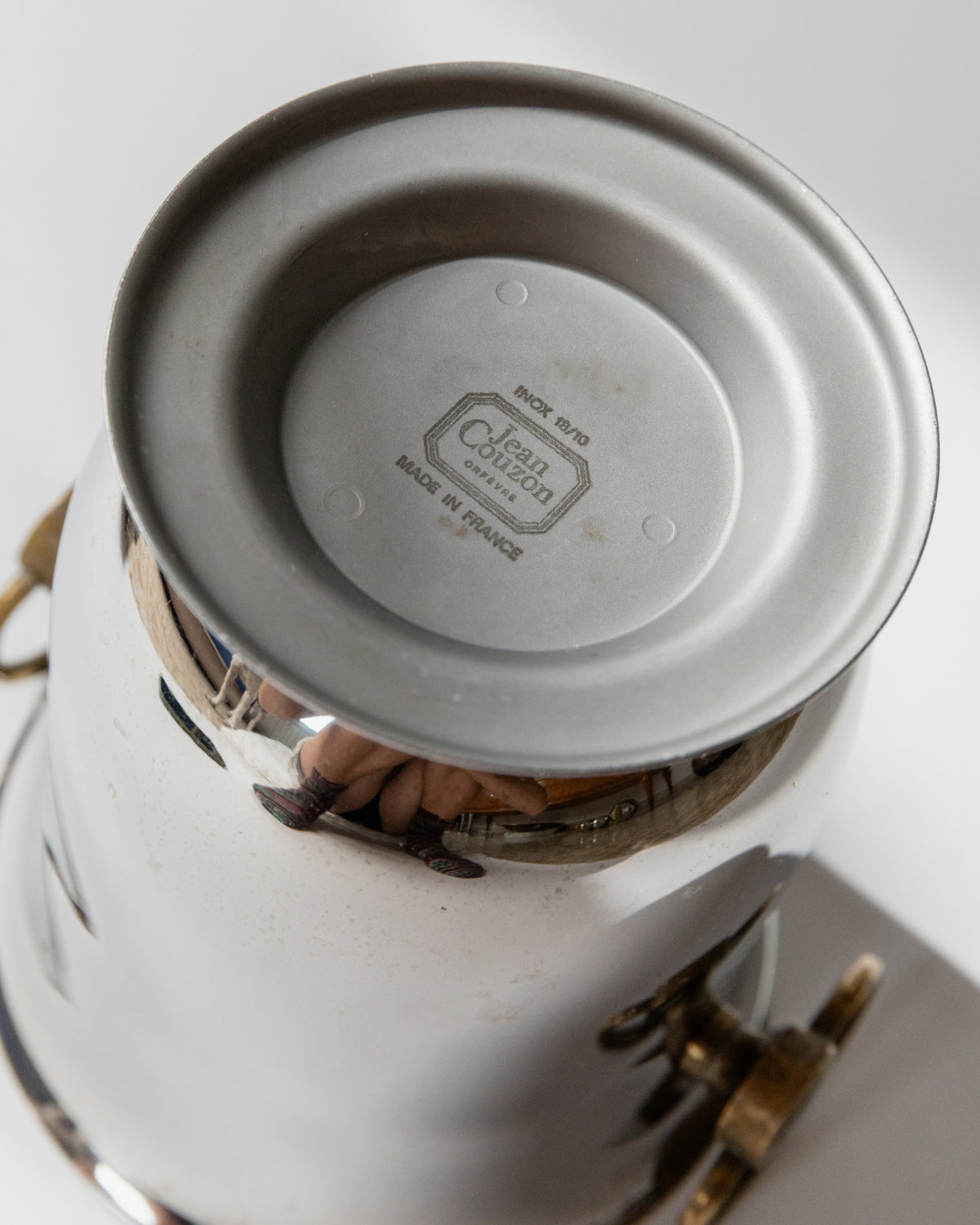 Bottom view showing Jean Couzon maker's mark on vintage wine cooler