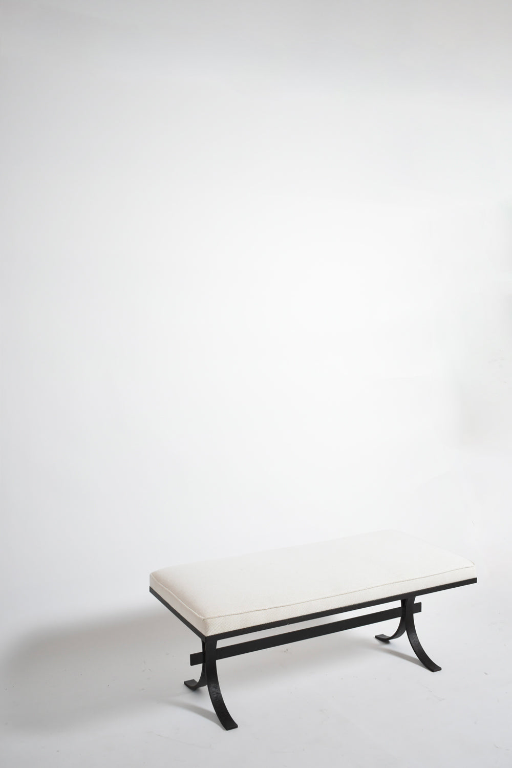 Brutalist Wrought Iron Bench, 1960s — lifestyle setting