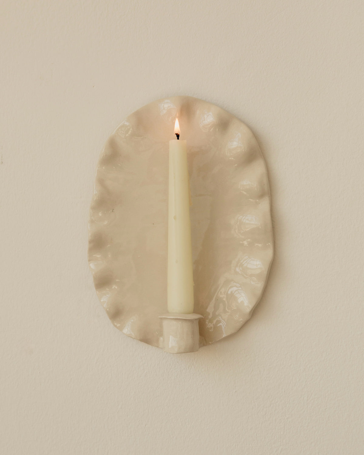 The Ortigia Candle Holders in Glazed Ceramic by Passé The Store | The Oblist — handcrafted ceramic, neutral color