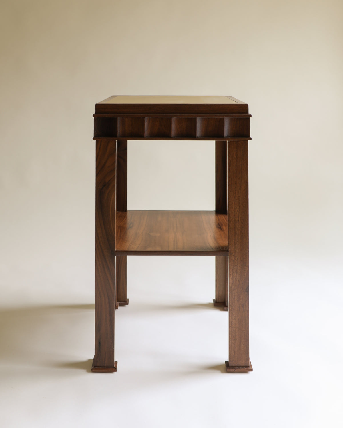Grand Polène Side Table — side angle showing rich wooden finish