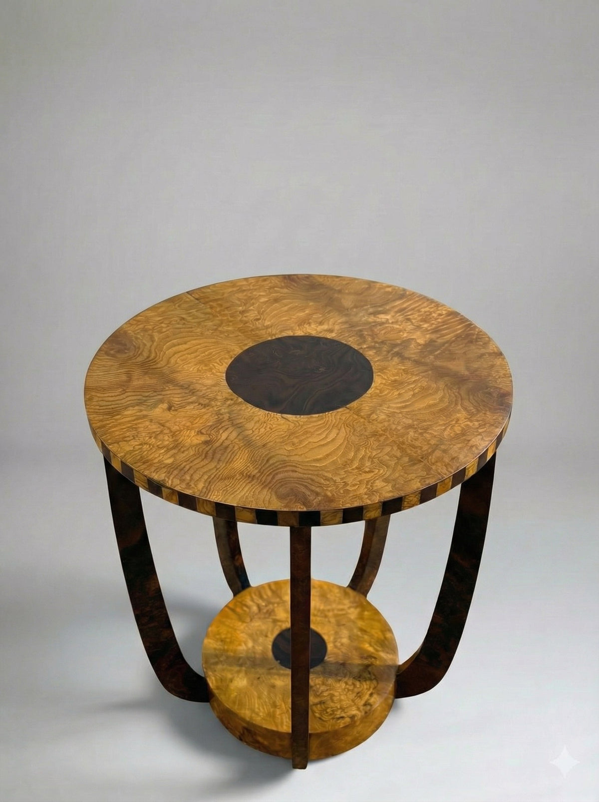 'Roman' Burl Side table — detail view