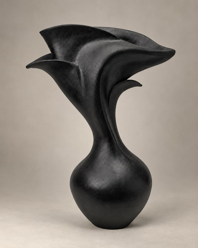 Contemporary Sculpture in Ceramic - MidNight Garden Collection - No 119 by Beverly Morrison - Sculptor