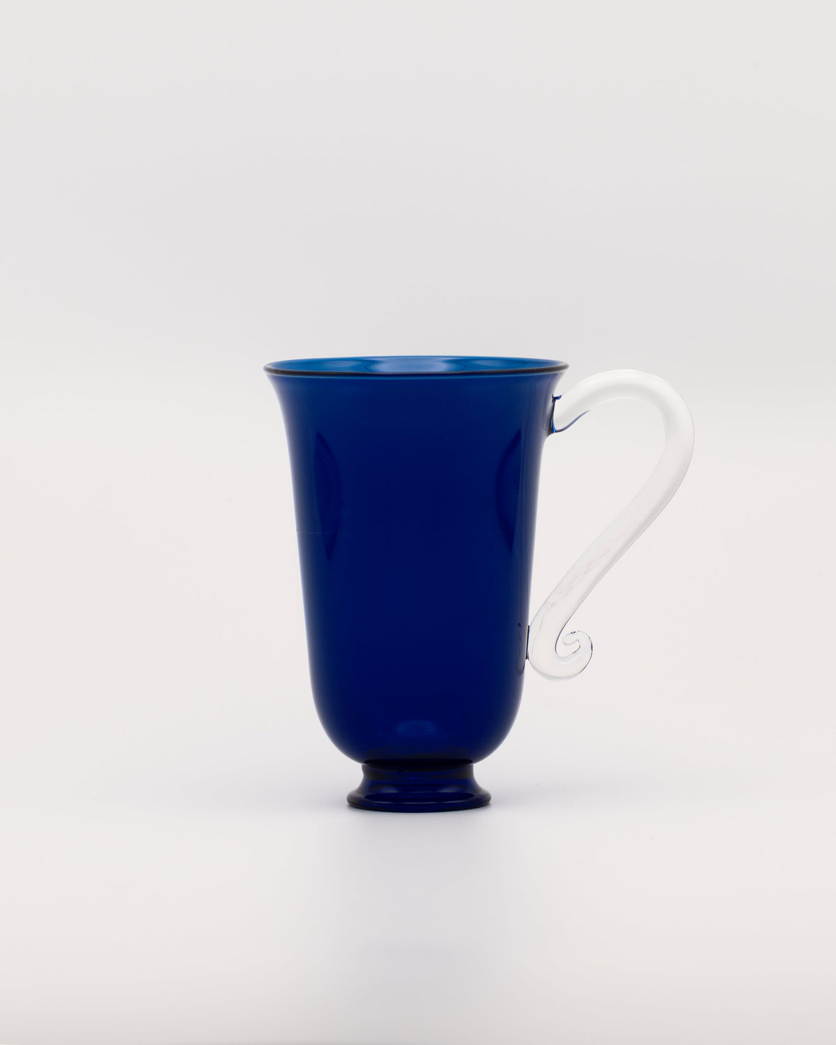 Grande Tasse Set — top view of cobalt blue glass mug