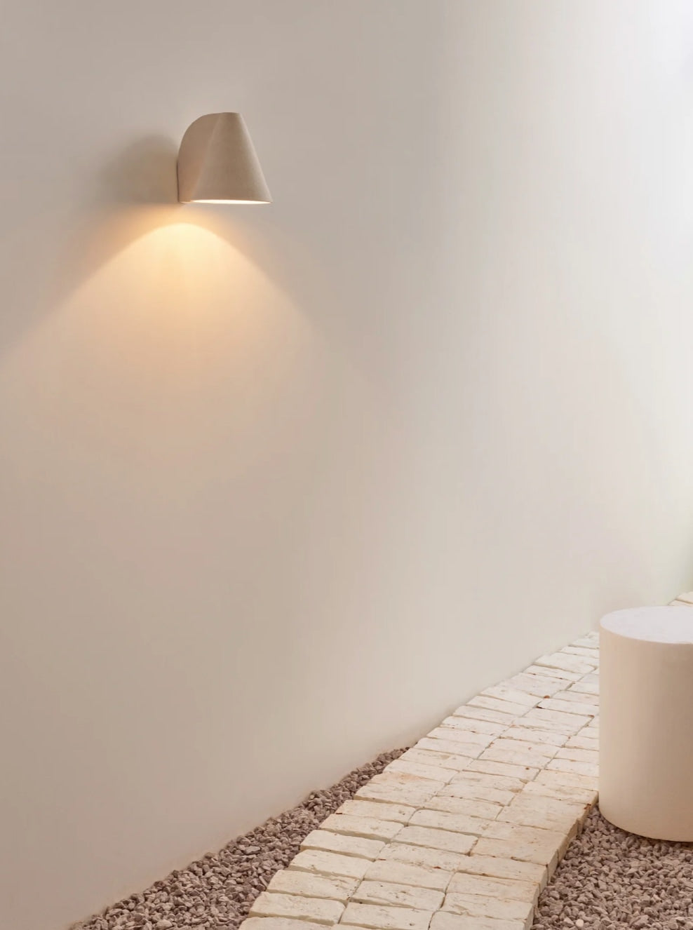 "Esoteric" Offwhite Wall Lamp — side angle