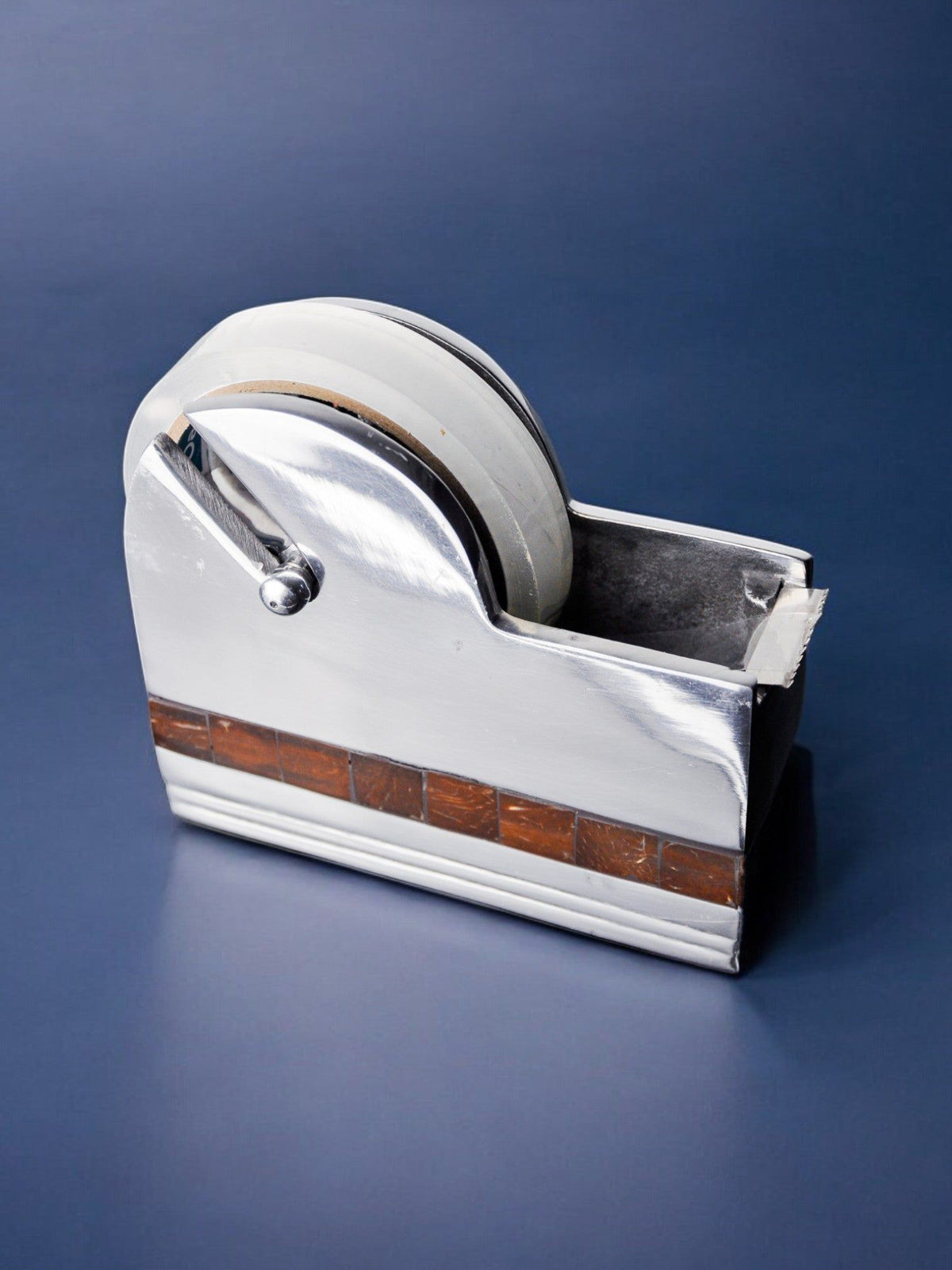 Tape Dispenser in Aluminum and Stone, Italy, 1980s by Malamar Studio | The Oblist