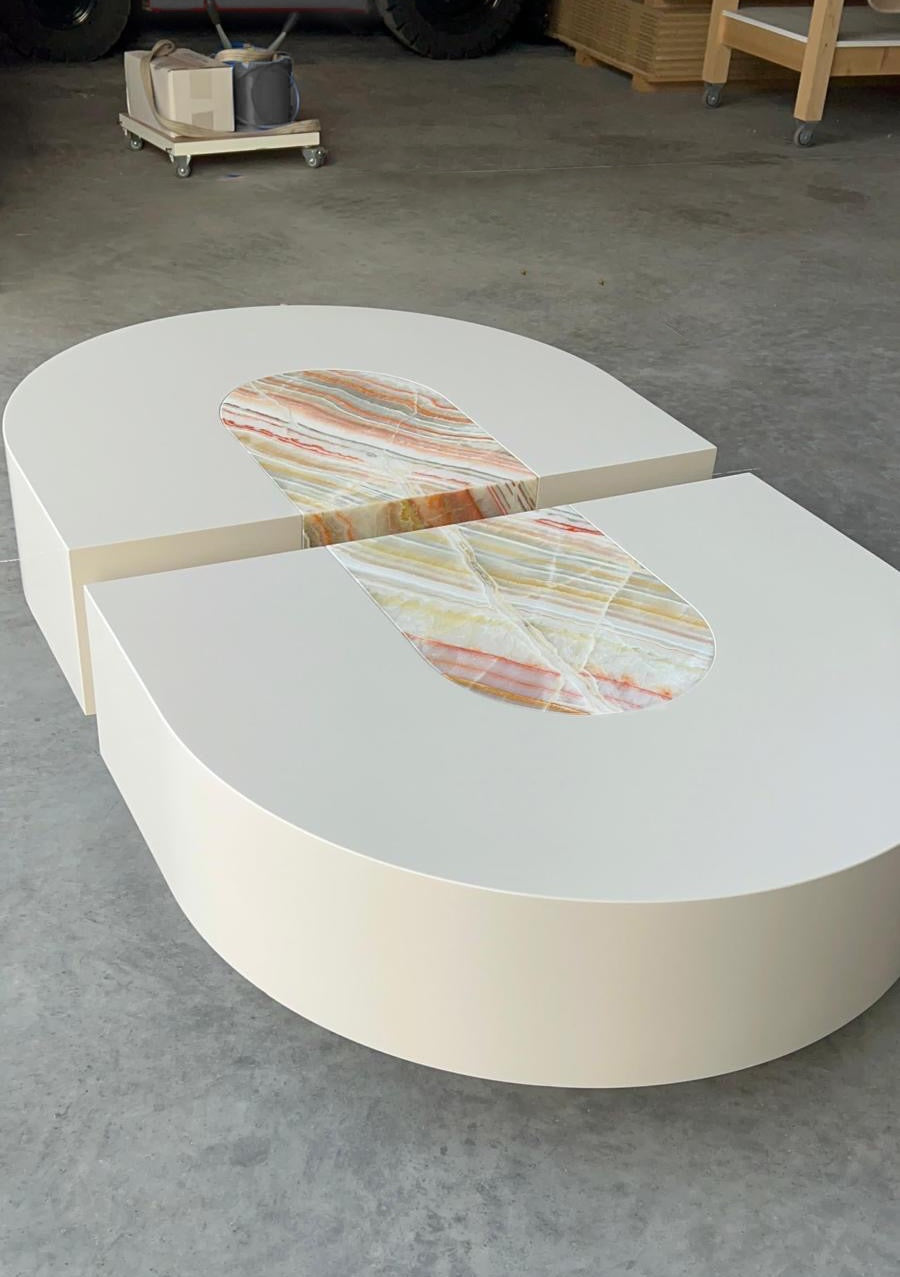 Baci Capsule Rainbow Onyx Coffee Table — alternate view