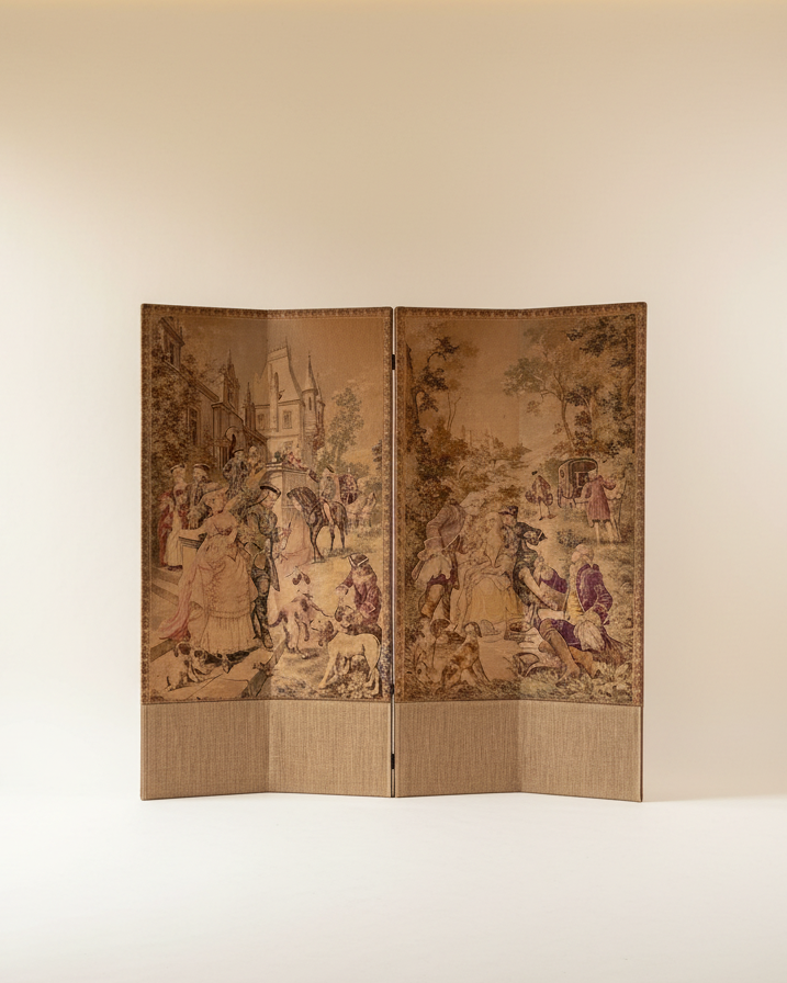 French Folding Tapestry Screen, Early 20th Century. Aubusson by Maud Vaughan | The Oblist