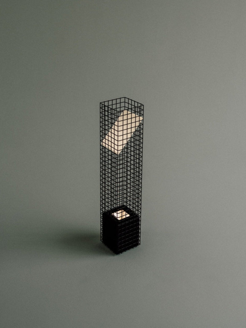 Ami Table Lamp in Steel Mesh and Glass by Garnier Pingree | The Oblist