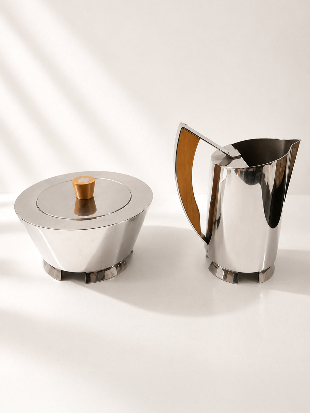 Postmodern tea set by Peter Maly for Wilkens Germany - 1980s — side angle