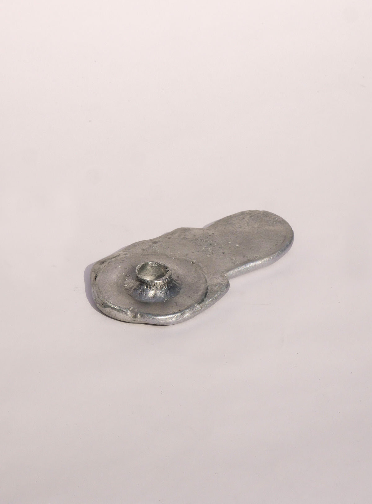 Sand Cast Candle Holder — close-up