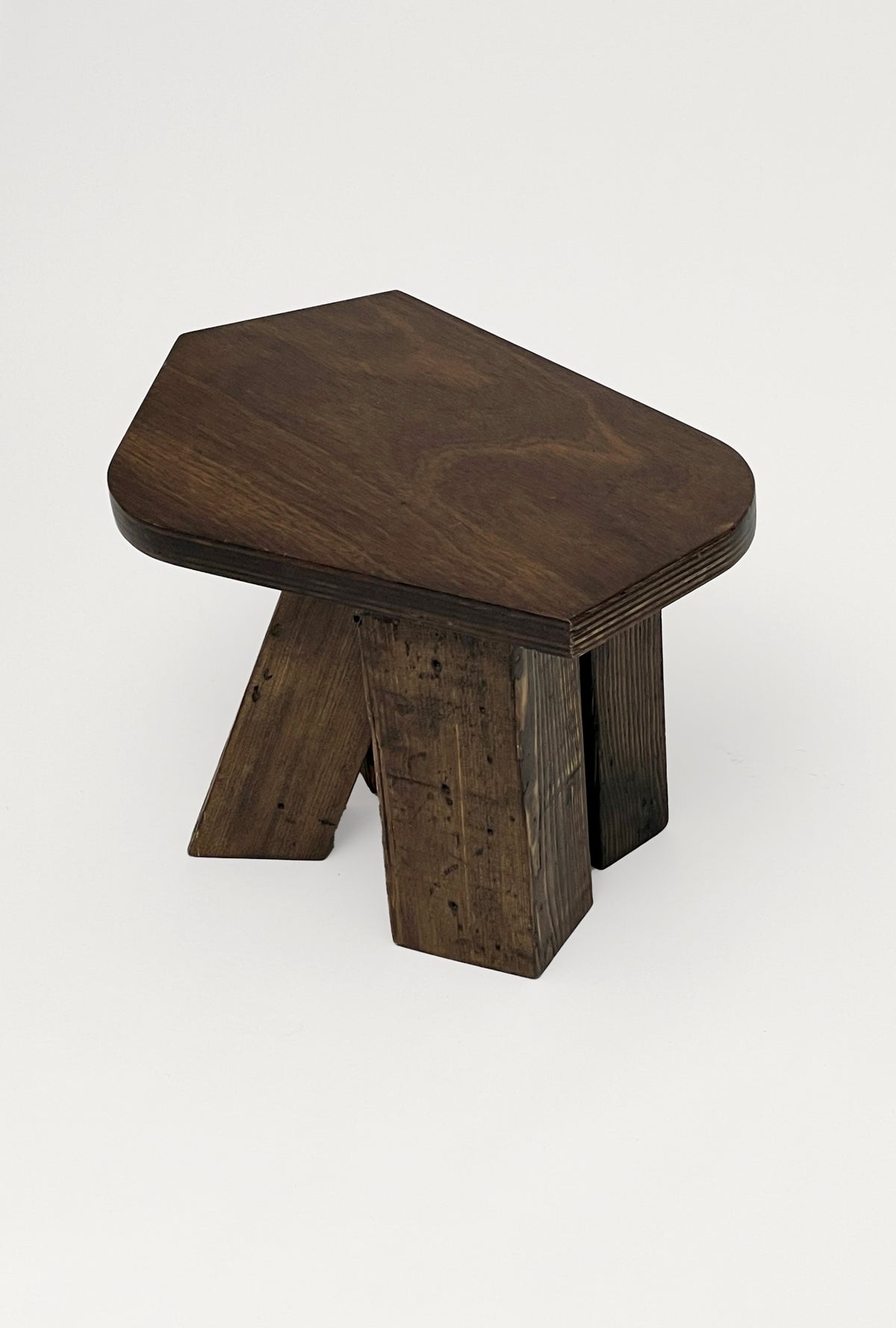 Original Stool by Goons — angled view of dark wood side table