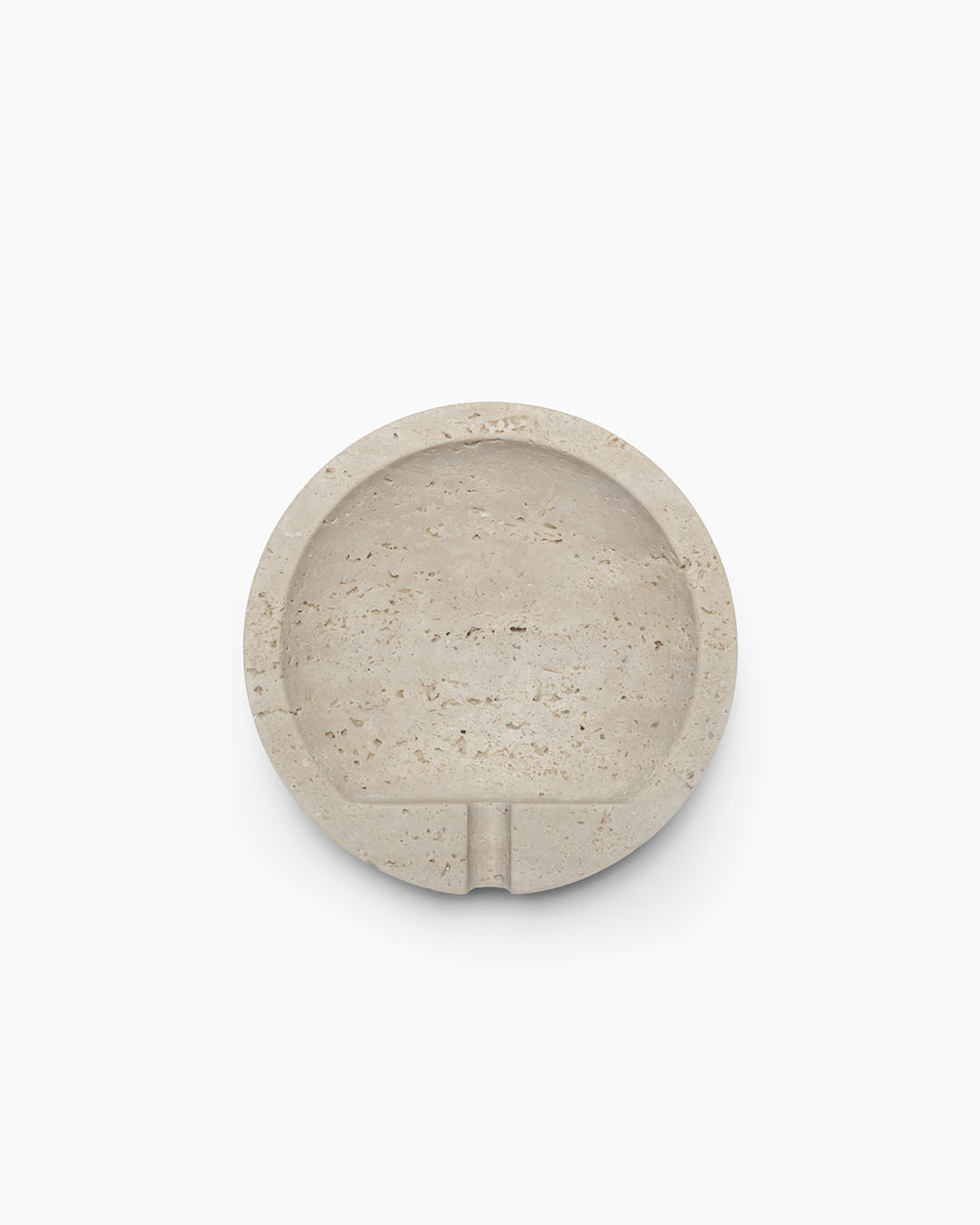 Scandinavian Modern Ashtray in Stone — side angle
