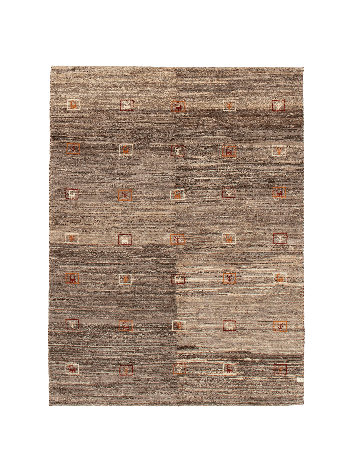 Gabbeh Rug in Sable 173 x 232 cm by catalog:three | The Oblist — handcrafted wool, neutral tones