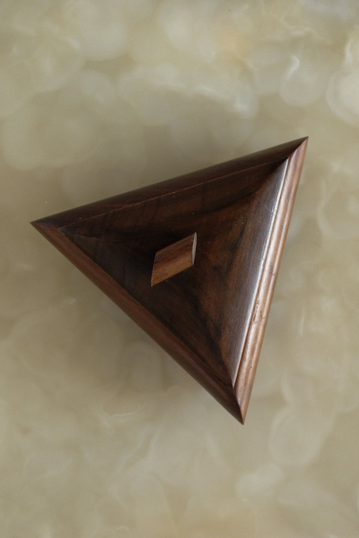 Vintage Mid-Century Modern Triangular Wooden Box by septembre studios | The Oblist