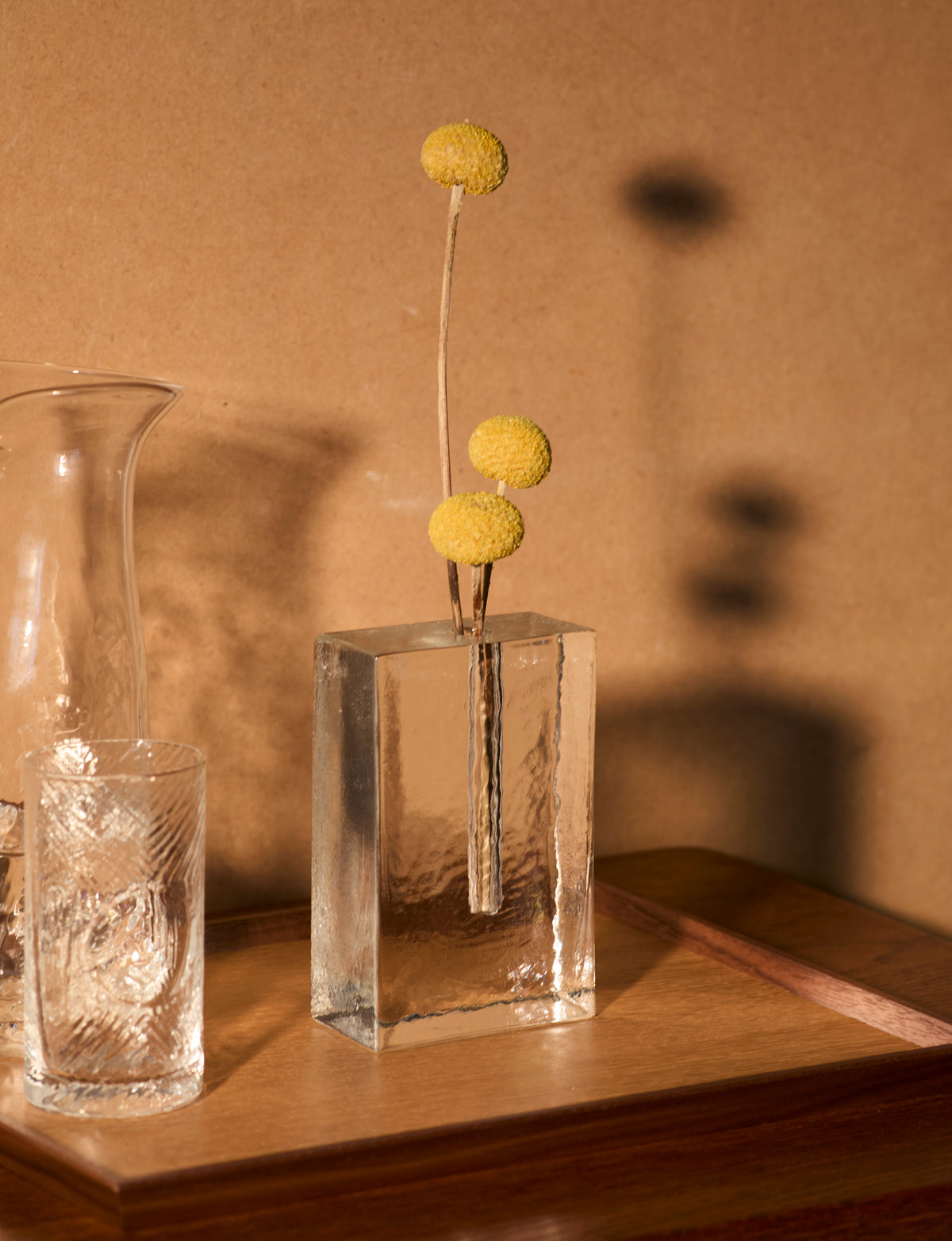 Block unifleur / stem vase in European glass (Large) by DIG IN JAPAN | The Oblist