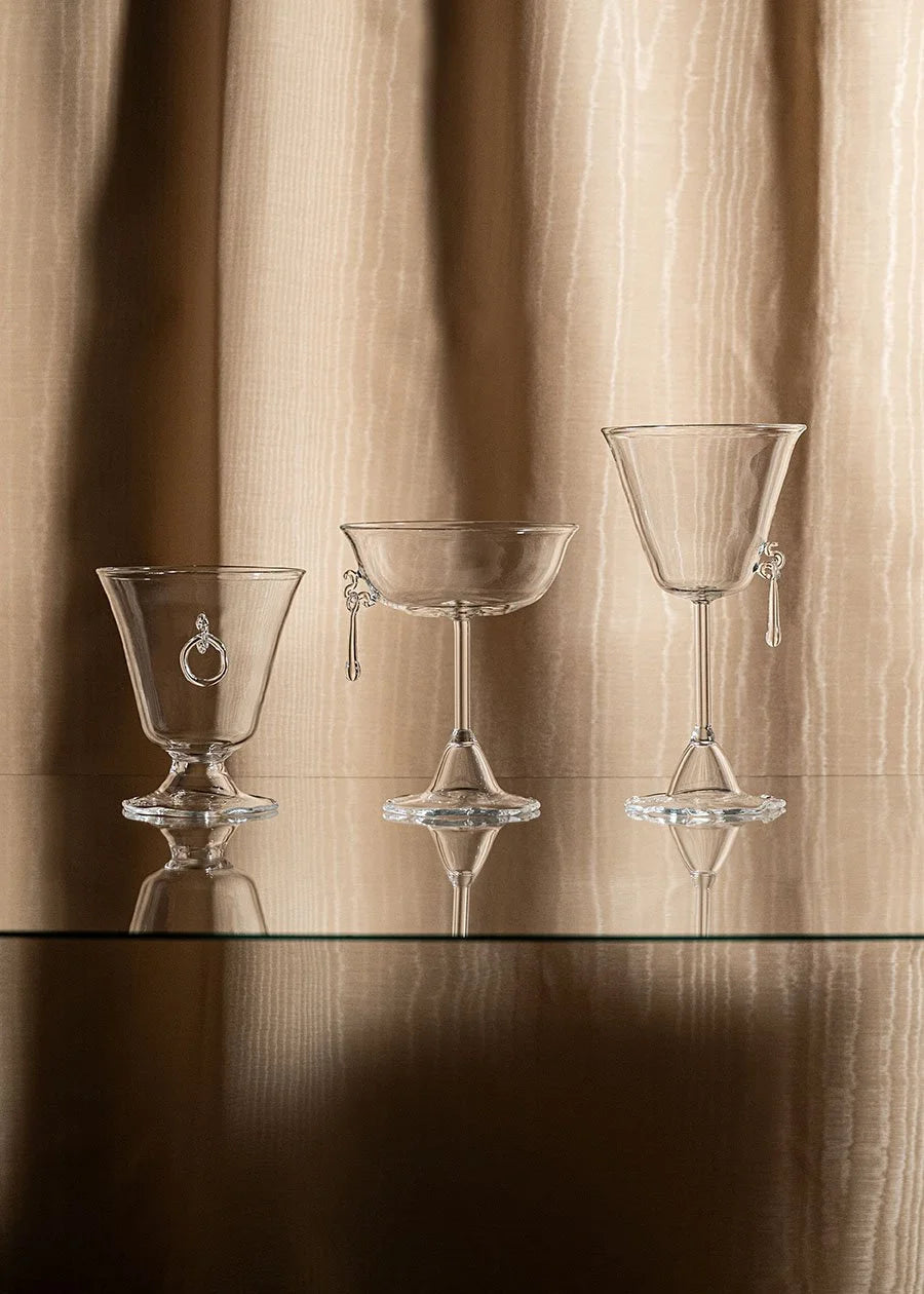 Sospesa Hand-blown Tumbler Glass — side angle
