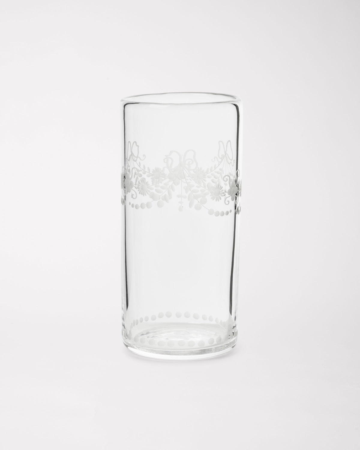 Barbro Highball Glass - Set of four — close-up of etched glass design