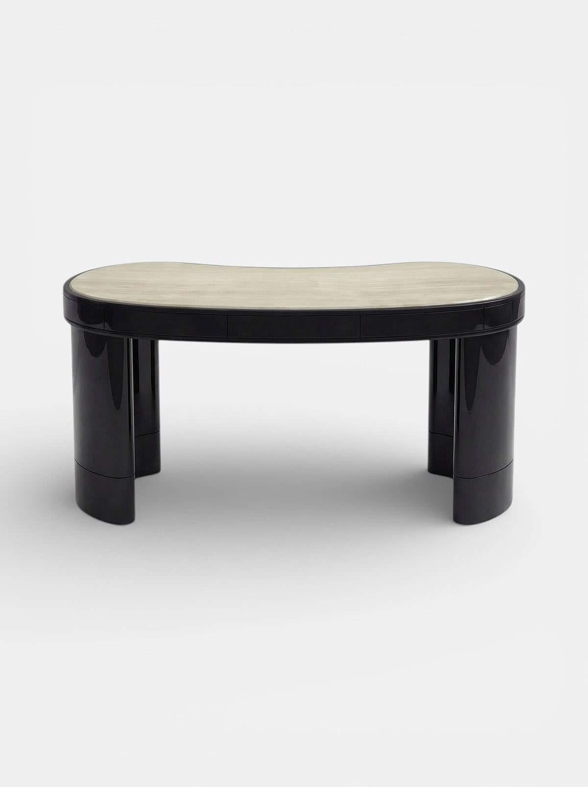 Nicola Black And Ivory Onyx Desk by Marbera | The Oblist