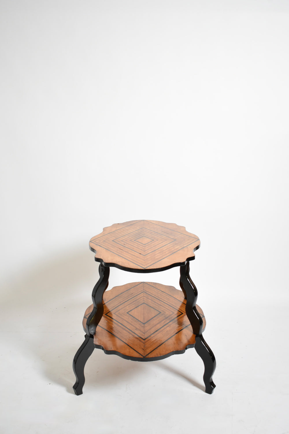 Napoleon III Diamond Pattern Side Table, XIXth c. — side angle