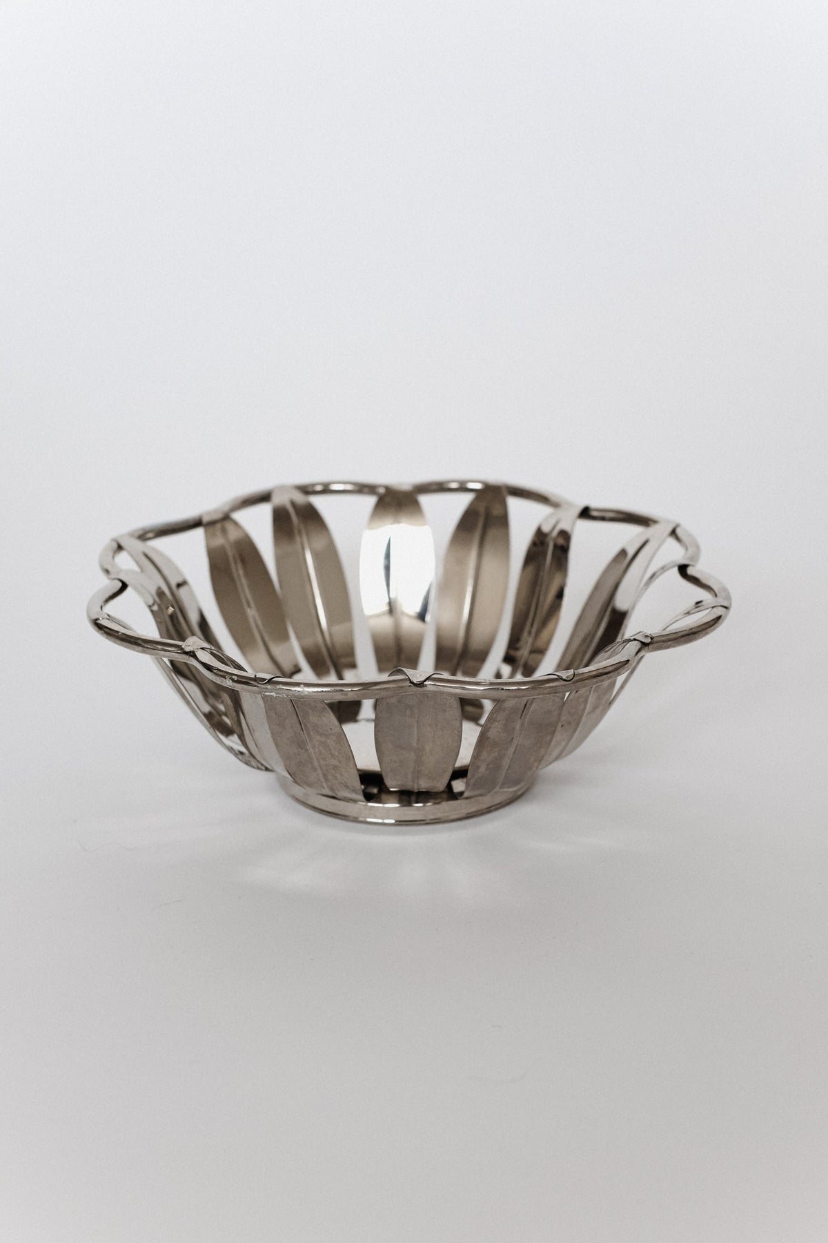 Silver-Plated Bread Basket — close-up