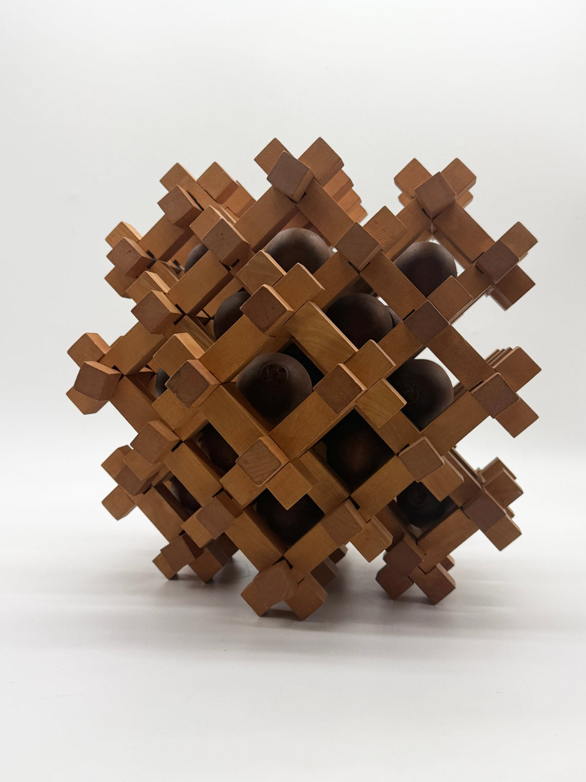 Wooden Puzzle Sculpture by Sori Yanagi, Japan, 1970s — additional view