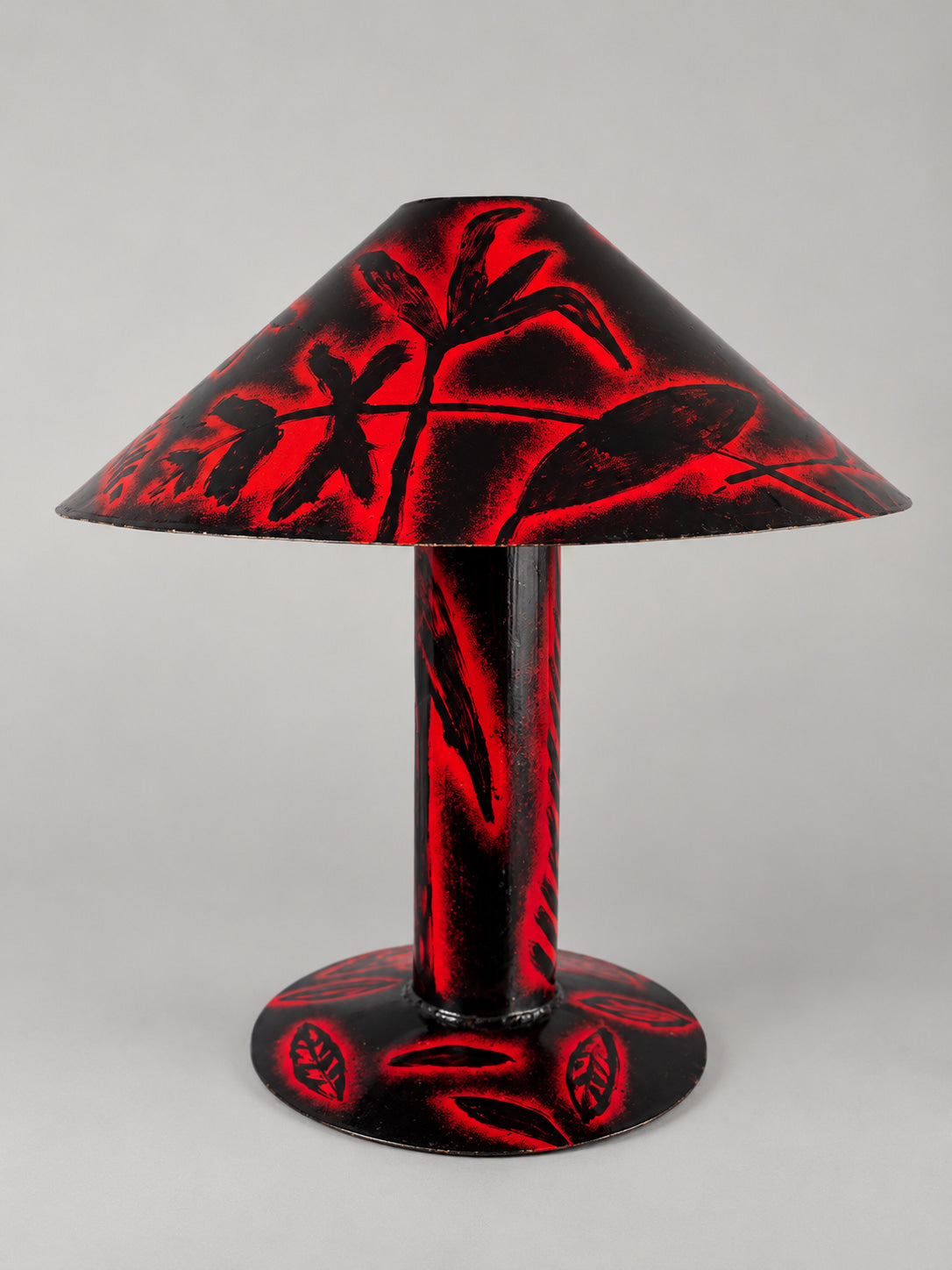 Fernando Bermejo (1949–2023) — Unique Hand-Painted Studio Lamp, Ex-Artist’s Atelier, Spain — detail view