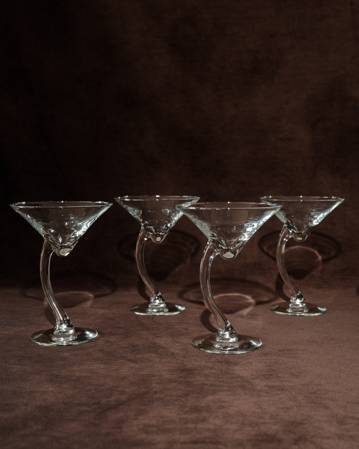Set of 6 Curved Stem Cocktail Glasses — lifestyle setting