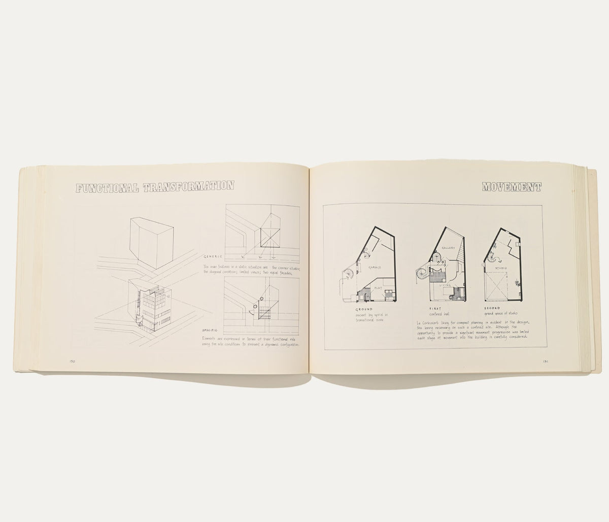 Le Corbusier: An Analysis of Form, Geoffrey H. Baker, 1984 Architecture and Interiors Book — close-up