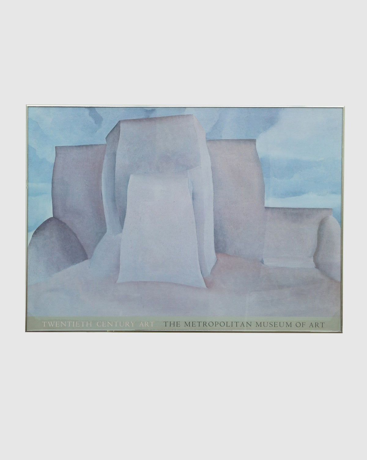 Georgia O’Keefe Exhibition Poster, 1987 by Villa | The Oblist — muted colors, vintage design