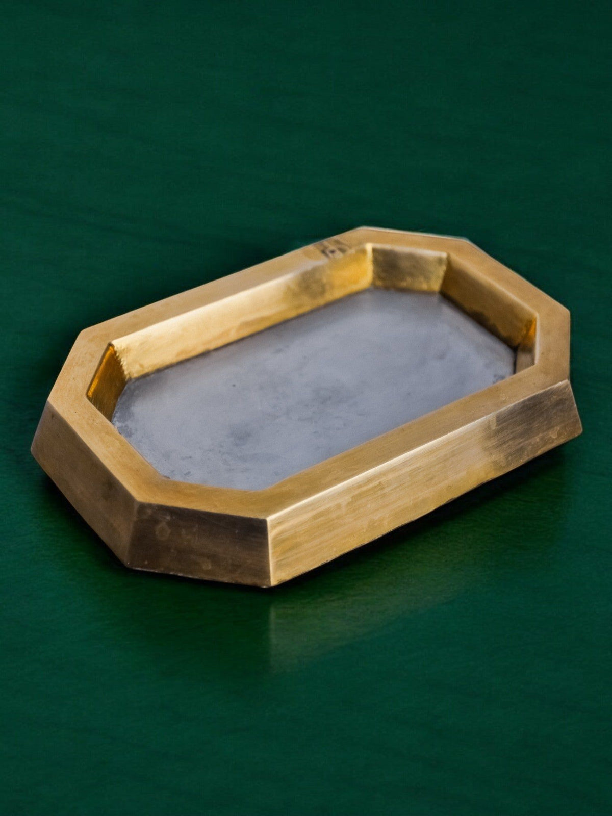 Brutalist Ashtray by David Marshall, Spain, 1970s — angled view on green surface