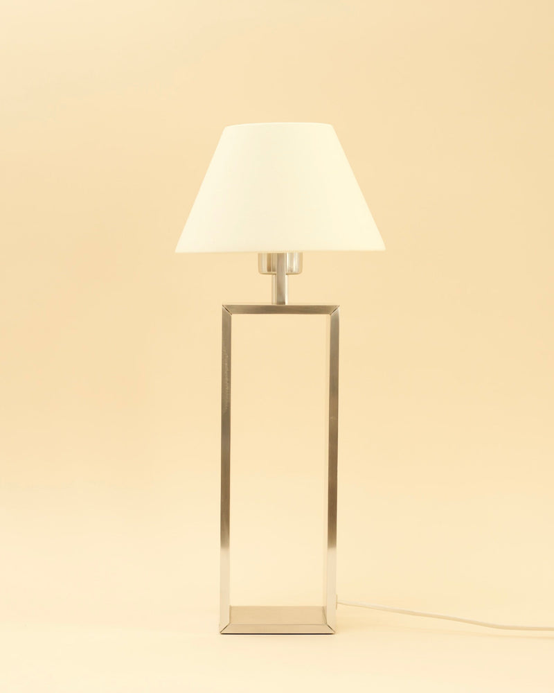 BREUER Table Lamp by SÒLER | The Oblist — metal base, white shade