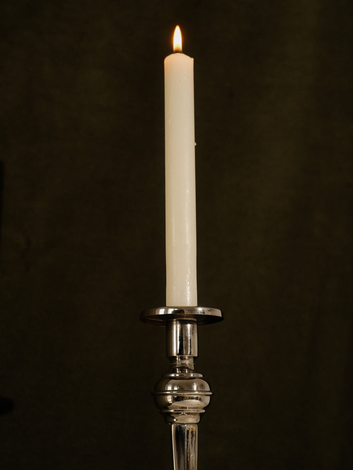 Set of 4 Stainless Steel Candlesticks — lifestyle setting