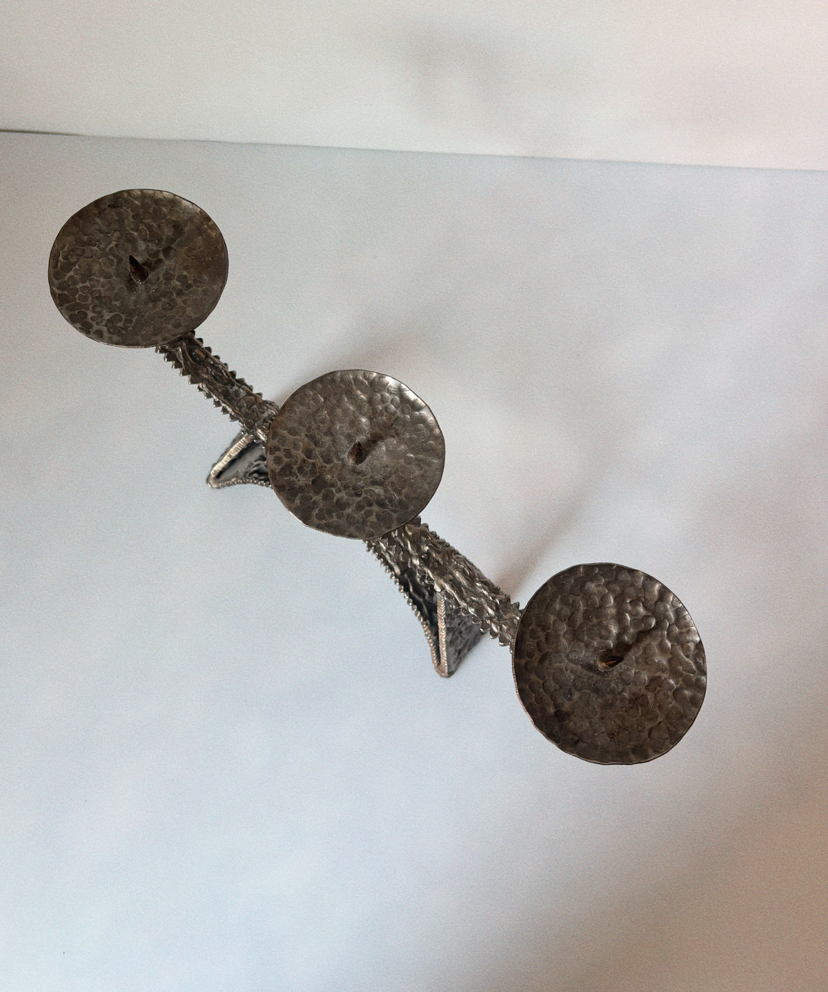 Molten Metal 3 Arm Brutalist Candlestick — view 9