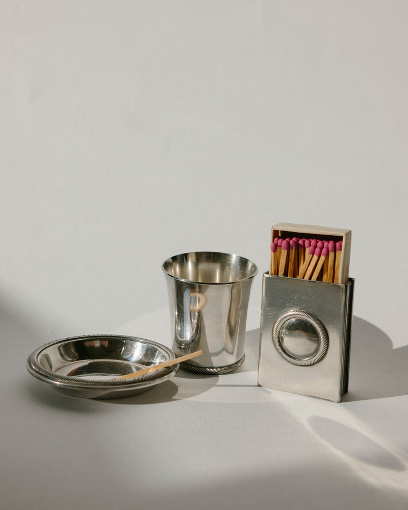 Ravinet d’Enfert Art Deco Smoking Set in Original Box | France - c. 1950s — detail view